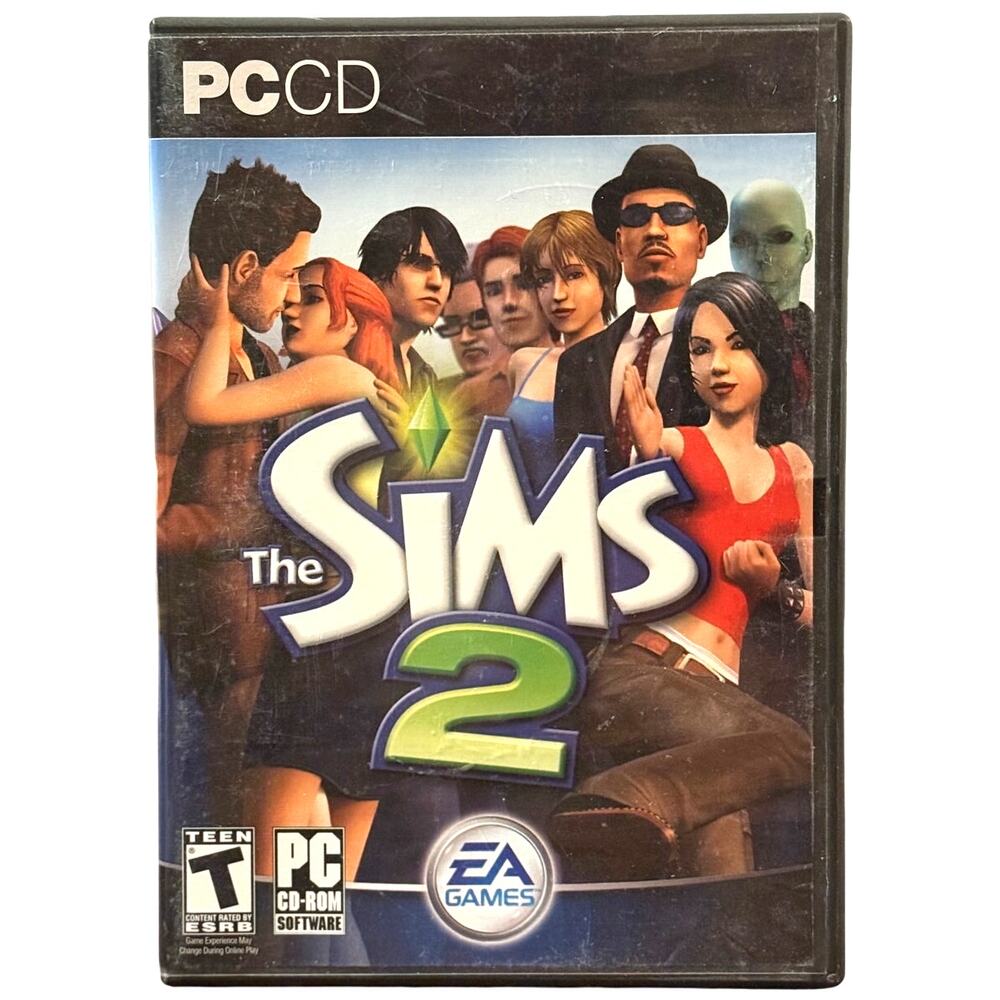 The Sims 2 PC Windows CD-ROM EA 2005 4-Disc Set w/ Manual Preowned